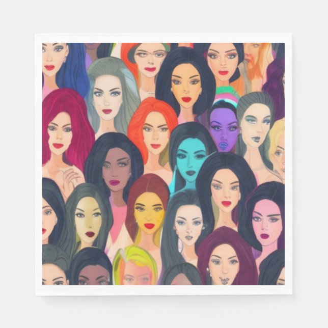 Schöne Frauen Serviette (Vorderseite)