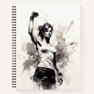 Schöne Frauenkulisse für Fitness Girl Notizbuch