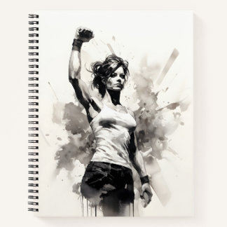 Schöne Frauenkulisse für Fitness Girl Notizbuch