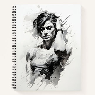 Schöne Frauenkulisse für Fitness Girl Notizbuch