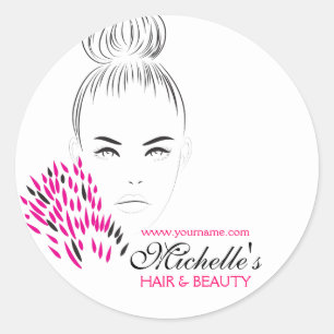 Schöne Frauenmode-Illustration Runder Aufkleber