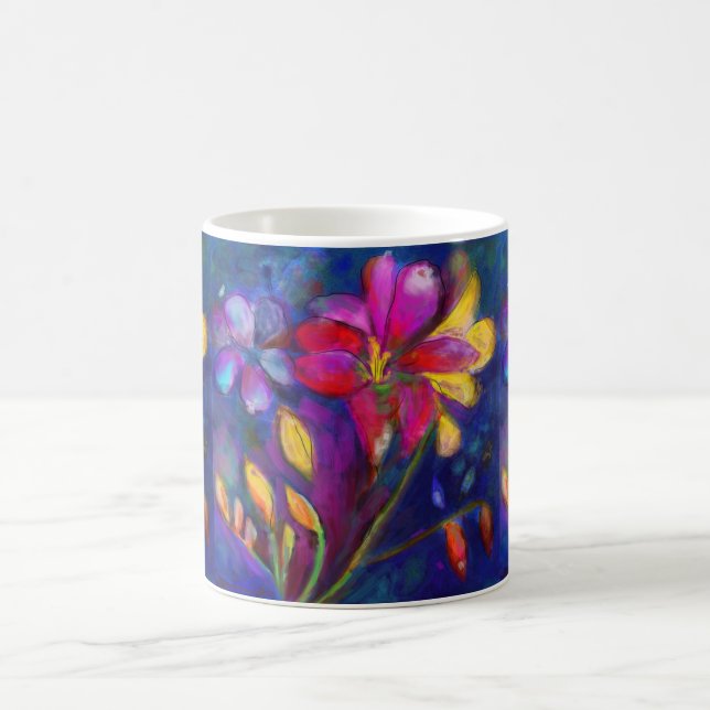 Schöne Freesia-Tasse Kaffeetasse (Mittel)