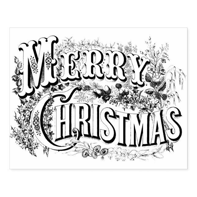 Schöne frohe Weihnachten Gummistempel (Prägung)