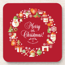Schöne, fröhliche Weihnachtszeit| Untersetzer