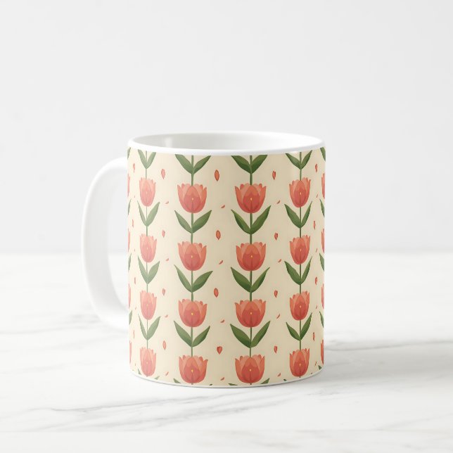 Schöne Frühlingsbäume Giro del Malcantone Kaffeetasse (Vorderseite Links)