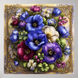 Schöne Frühlingsblumen Wandkunst 12 Poster