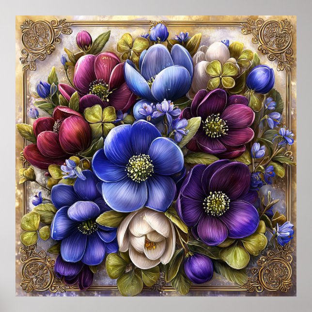 Schöne Frühlingsblumen Wandkunst 13 Poster (Vorne)