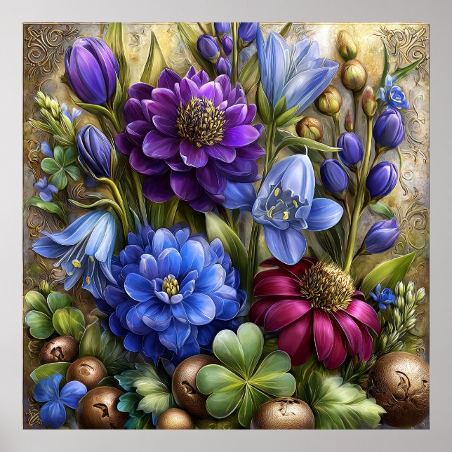 Schöne Frühlingsblumen Wandkunst 14 Poster (Vorne)
