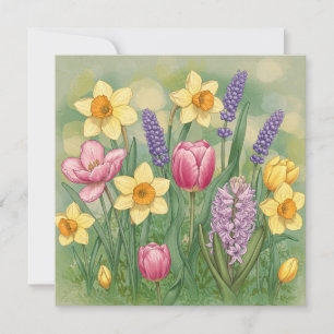 Schöne Frühlingshöhe Blume Karte