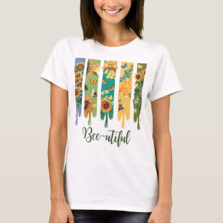 Schöne Frühlingskunst - Farbenfrohe Malerei Tropfe T-Shirt