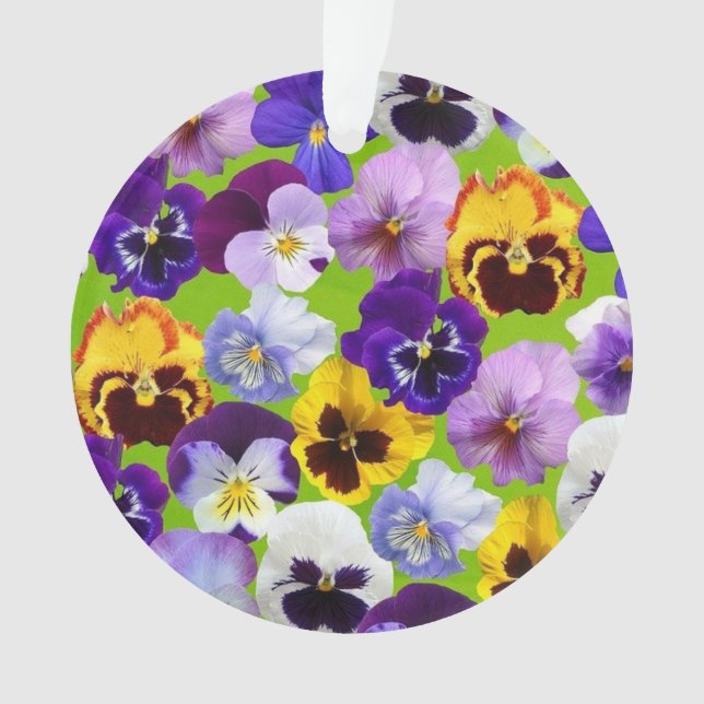 Schöne FrühlingsStiefmütterchen Ornament (Vorderseite)