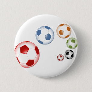 Schöne Fußball-Satz Bälle Button