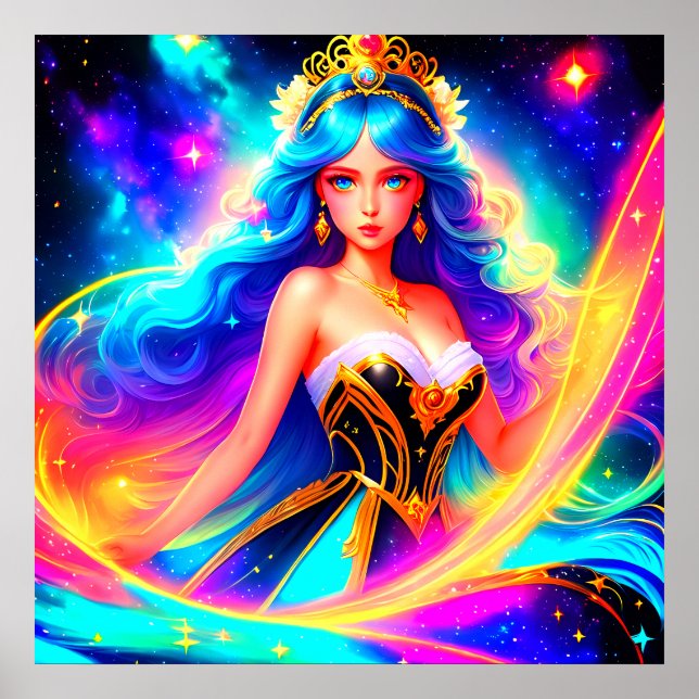 Schöne galaktische Prinzessin Poster (Vorne)