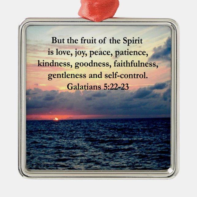 SCHÖNE GALATIANERFRÜCHTE DES SPIRITS SILBERNES ORNAMENT (Vorne)