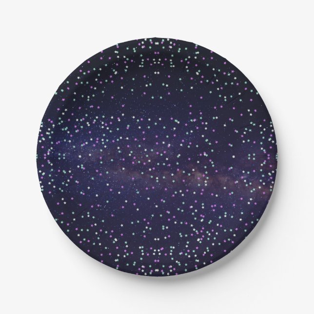 Schöne Galaxie, Sterne Pappteller (Vorderseite)