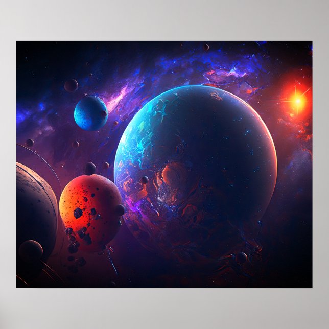 Schöne Galaxie Weltraumkosmisches Universum Poster (Vorne)