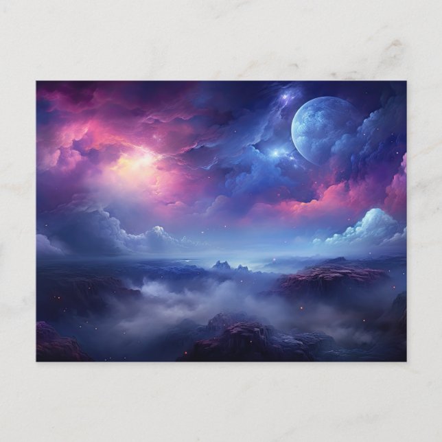 Schöne Galaxie Weltraumkosmisches Universum Postkarte (Vorderseite)