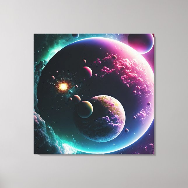 Schöne Galaxy Weltraumplaneten Milchstraße Leinwanddruck (Vorderseite)