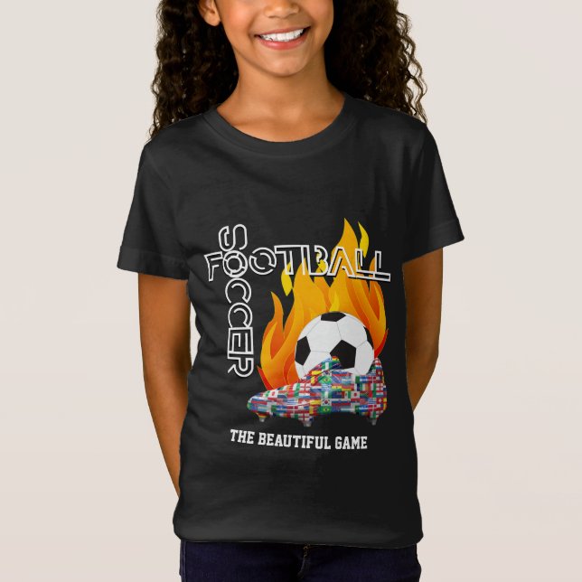 Schöne Game World FUSSBALL SOCCS Kinder T-Shirt (Vorderseite)