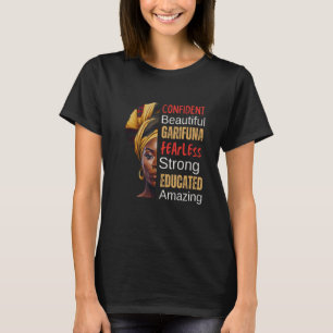 Schöne Garifuna Frau - Furchtlos, stark, Educa T-Shirt