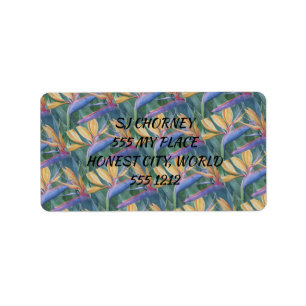 SCHÖNE GEBURT VON PARADIES FLORAL ADRESSAUFKLEBER