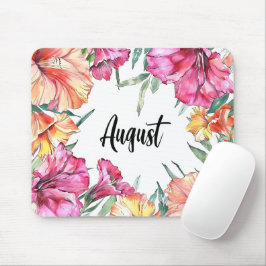 Schöne Geburtsmonat Blume/August Mousepad