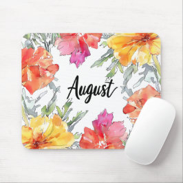 Schöne Geburtsmonat Blume/August Mousepad