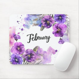 Schöne Geburtsmonat-Blume/Februar Mousepad
