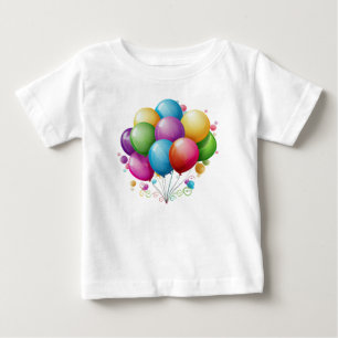 Schöne Geburtstagsballons Baby T-shirt