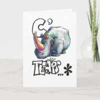 Schöne Geburtstagskarte mit Nashorn