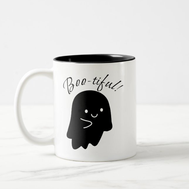 Schöne Geistertasse Zweifarbige Tasse (Links)