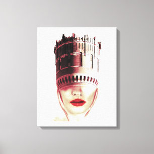 Schöne gekrönte skandinavische Prinzessin Graphic Leinwanddruck