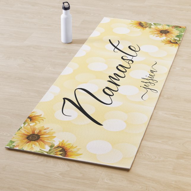 Schöne Gelbblüte Blumennaste Custom Yogamatte (Beispiel)