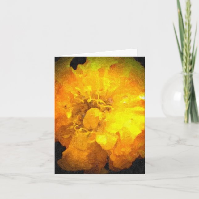 Schöne Gelbe Blume Herzlichen Glückwunsch Karte (Vorderseite)