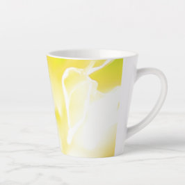 Schöne gelbe Blume Print Latte Tasse