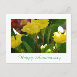 Schöne gelbe Blume zum Jubiläum Postkarte