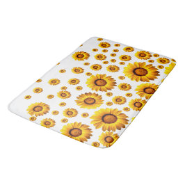 Schöne gelbe Blumen Badematte