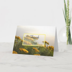 Schöne gelbe Blumen Dankeschön-Grußkarte Dankeskarte