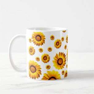 Schöne gelbe Blumen Kaffeetasse