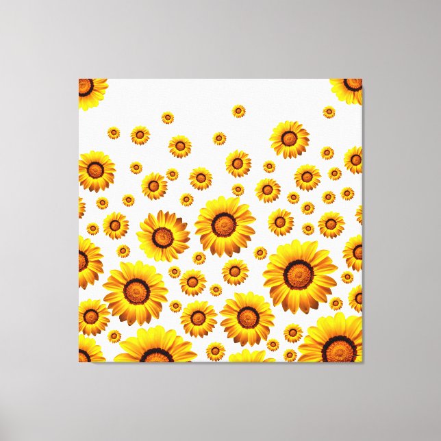 Schöne gelbe Blumen Leinwanddruck (Vorderseite)