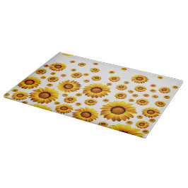 Schöne gelbe Blumen Schneidebrett