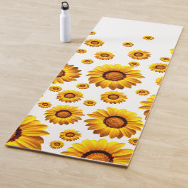 Schöne gelbe Blumen Yogamatte