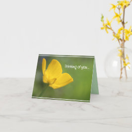 Schöne Gelbe Buttercup Blumenwelt Karte