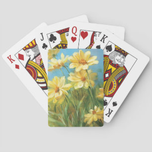 Schöne gelbe Daisies Spielkarten