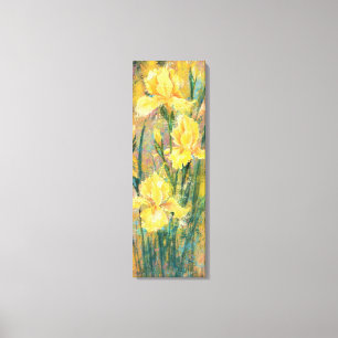 Schöne gelbe Iris-Blume - Original-Malerei Leinwanddruck