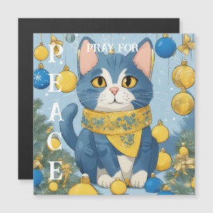 Schöne Gelbe Katze mit blauen Augen - ukraine Magnetkarte