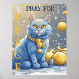 Schöne Gelbe Katze mit blauen Augen - ukraine Poster