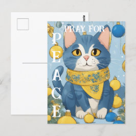 Schöne Gelbe Katze mit blauen Augen - ukraine Postkarte
