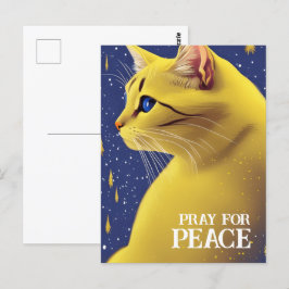 Schöne Gelbe Katze mit blauen Augen - ukraine Postkarte