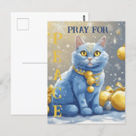 Schöne Gelbe Katze mit blauen Augen - ukraine Postkarte